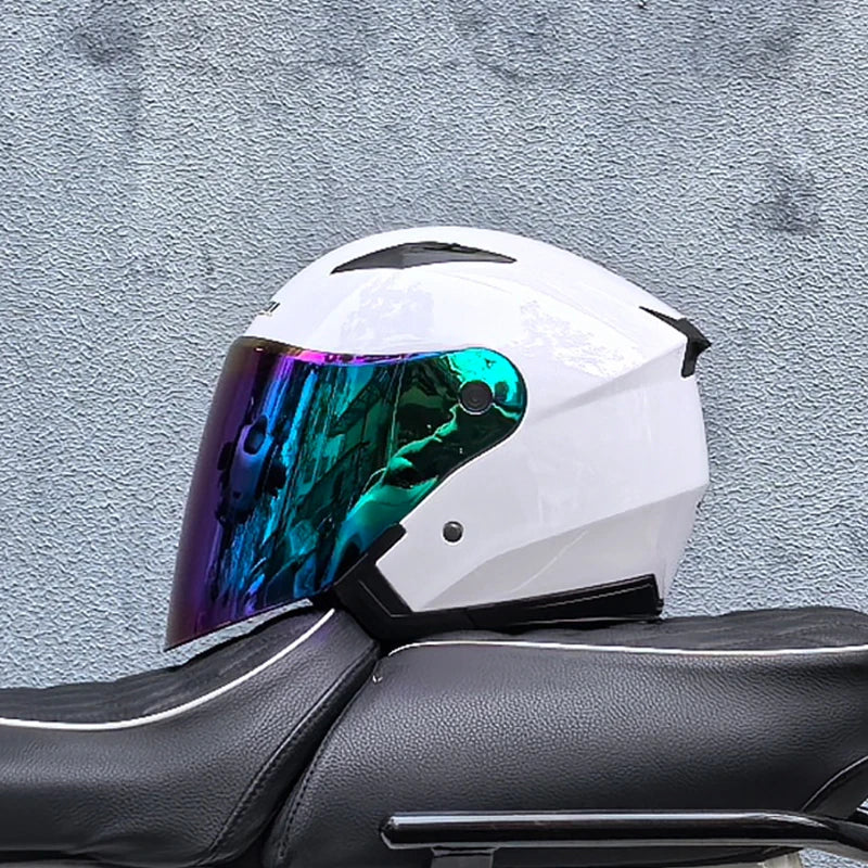 Genuine JieKai Motorcycle Helmet Unisex Scooter Motos Helmets Casco Capacete With Dual Lens