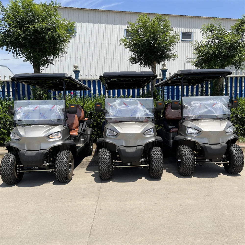 New Design 4 Seater 60V 72V Lithium Battery Golf Carts New Arrival Red Golf Carts 4KW 5KW 7.5 KW AC Motor Electric Golf Carts