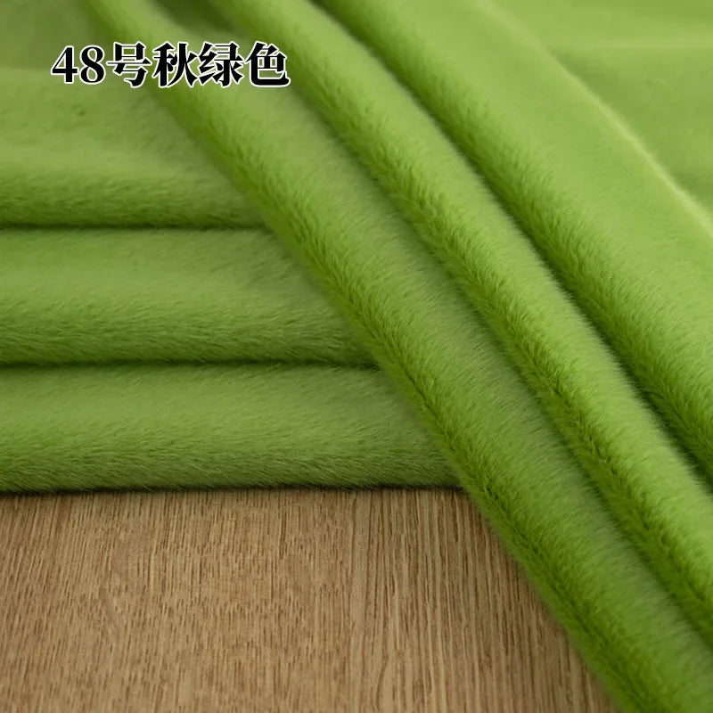 5mm Stretch European Mink Faux Fur Fabric High-Low Pattern for Clothing Scarves Hats Photo Props DIY Craft Decoration