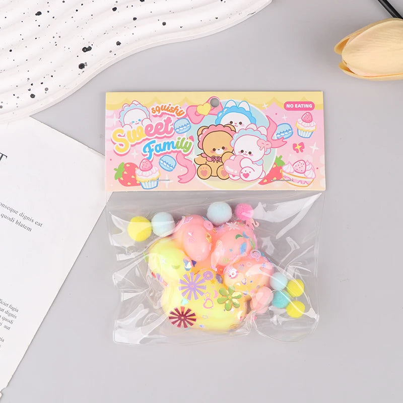 1PC Cute Squishy Toy Kawaii Plush Cake Waffles Donuts Food Slow Rebound Pinch Decompression Toy Stress Release Vent Gift