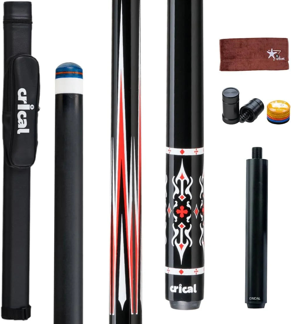CRICAL Carbon Fiber Pool Cue Stick Billiard Cue Sticks Professional Low Deflection Pool Sticks With 12.5mm Tip and Radial Joint