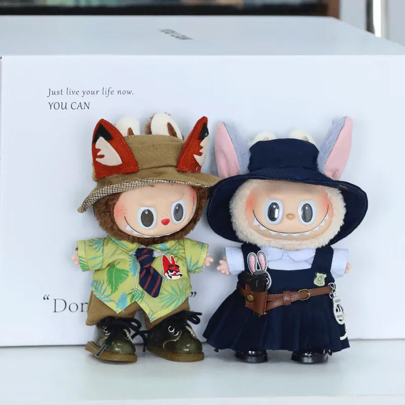For 15/17cm Labubu Clothes Standing Sitting Party Diy Baby Clothes Dolls Cute Pendants Decorative Accessories Gift Customized