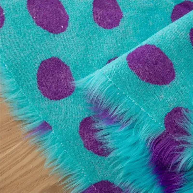 Monsters Jacquard Faux Fur Fabric, Long Pile, Plush Toy, Fuzzy Coat, Shaggy, DIY Fabric, Heat Resistant, Cosplay, 1 Yard