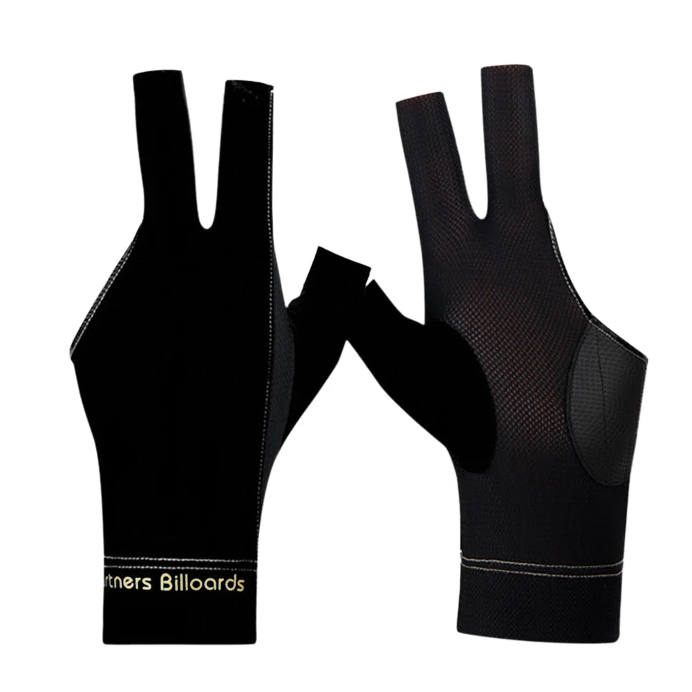 1Pcs Open Finger Billiard Gloves Antiskid Polyester Snooker Billiard Gloves Adjust Sticker Portable Lightweight Amateur Training