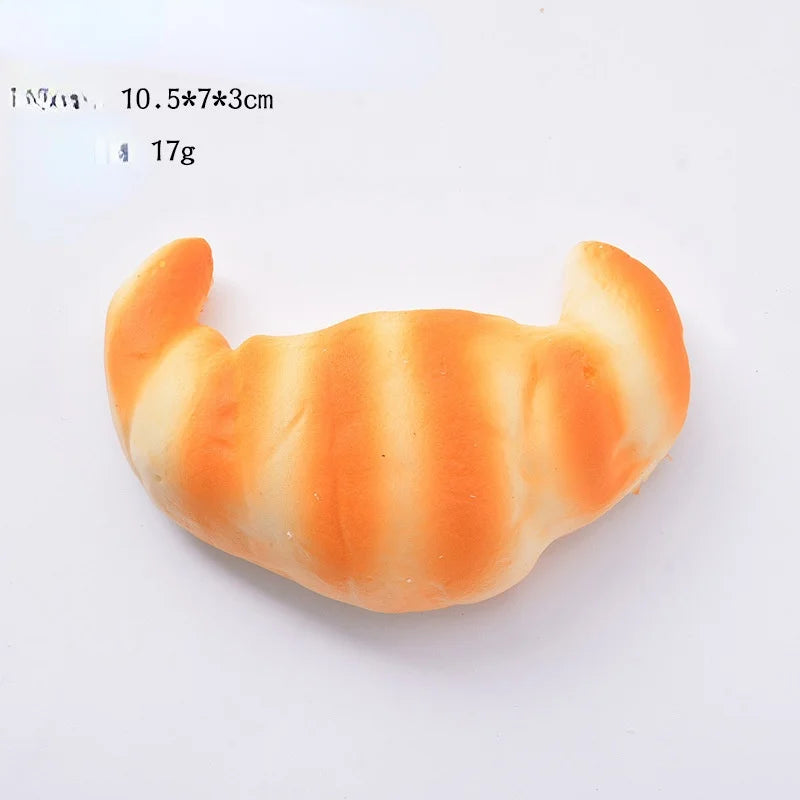 Creative Simulation Bread Toast Donuts Squeeze Stress Relief Toys Spoof Artificial Bread Simulation Food Desktop Decoration