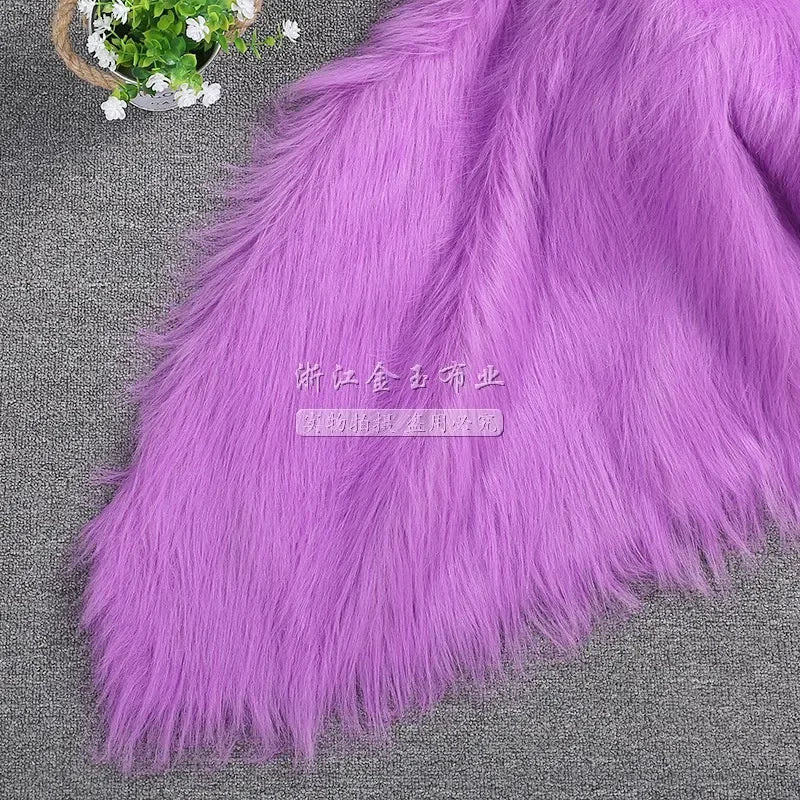 White Long Fur Long Hair Plush Fabric Fur by the Meter for Clothes Upholstery Toys Coats Doll Sewing Soft Green Faux Fur Cloth