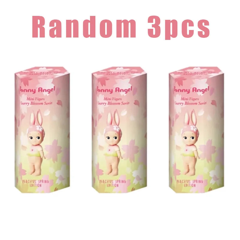 New Sonny Angel Cherry Blossom Series Blind Box Toys Mystery Box Kawaii Lucky Box Cute Doll Decoration Collect Model Couple Gif