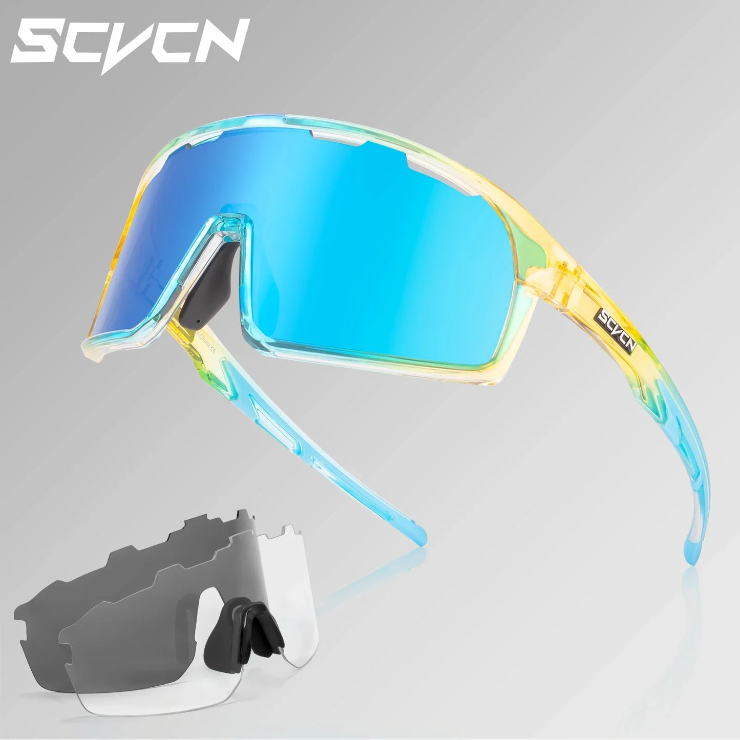 Scvcn-Cycling Sunglasses for Men and Women, UV400 Glasses, MTB Sunglasses, Sports Eyewear, Woman Goggles, Bicycle Eyewear, 2024