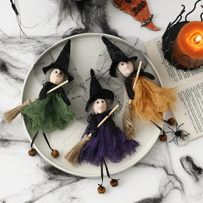 Scary Witch Doll Indoor Decor Halloween Props Home Decoration Halloween Witch Props Halloween Tree Hanging Ornaments Halloween T