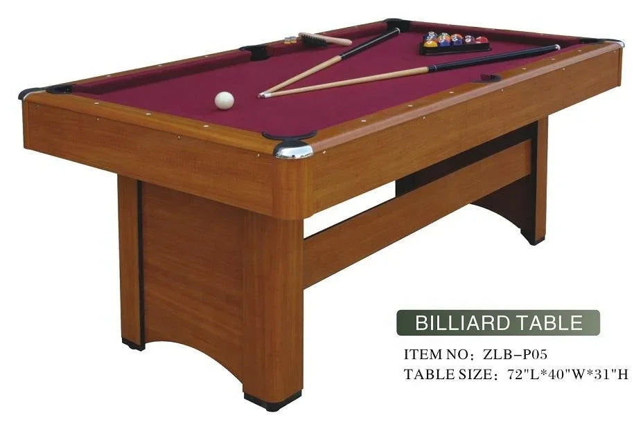 High Quality Pool Table Custom Size Green Cloth Snooker Cushion Made Rubber Slate Includes Cue Plastic