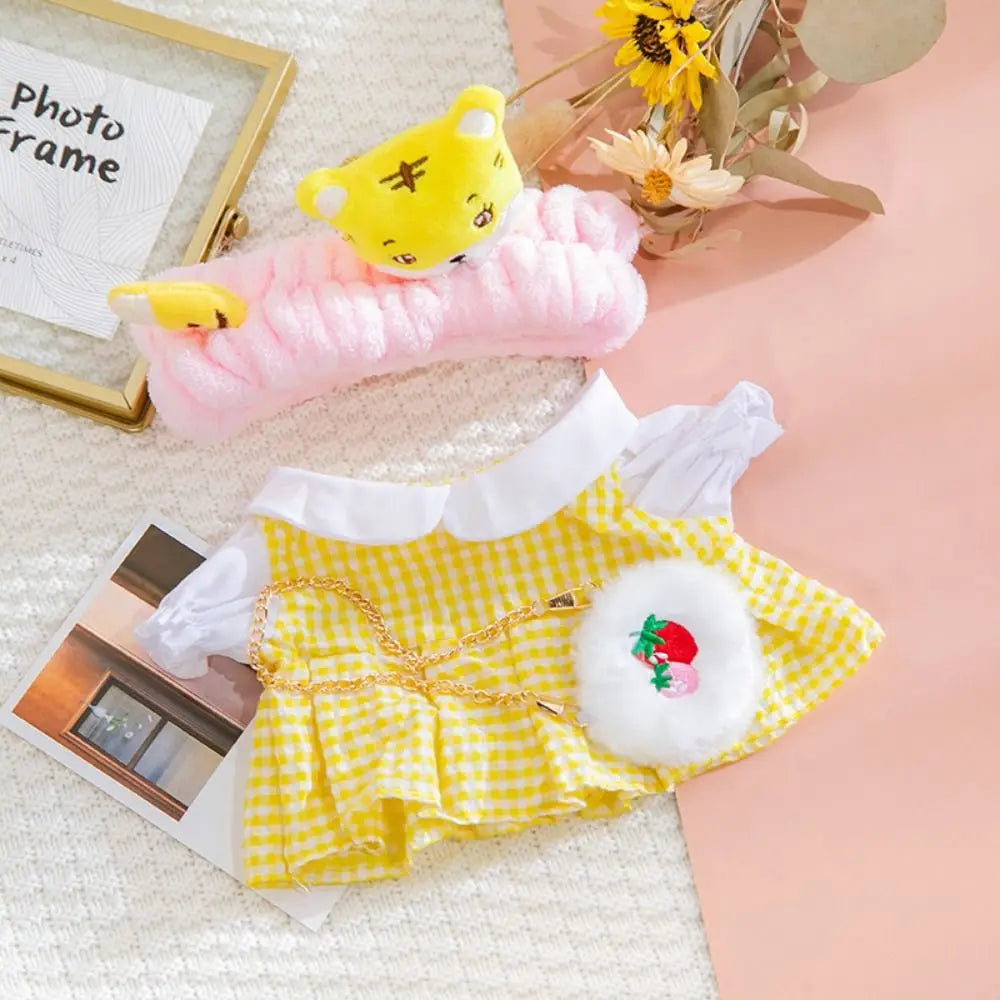 Doll Cloth Accessories LaLafanfan Cafe Clothes Dress Up DIY Clothing Yellow Duck Clothes 30cm Kawaii Plush Clothes Dolls