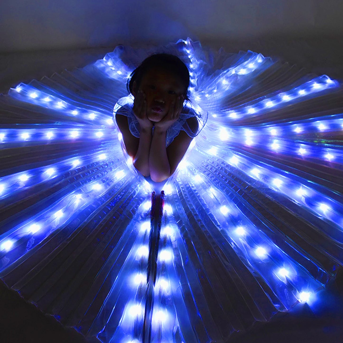 LED Isis Wings Belly Dance Wings LED Butterfly Wings Glowing Costume Performance Clothing for Carnival Halloween Christmas Party