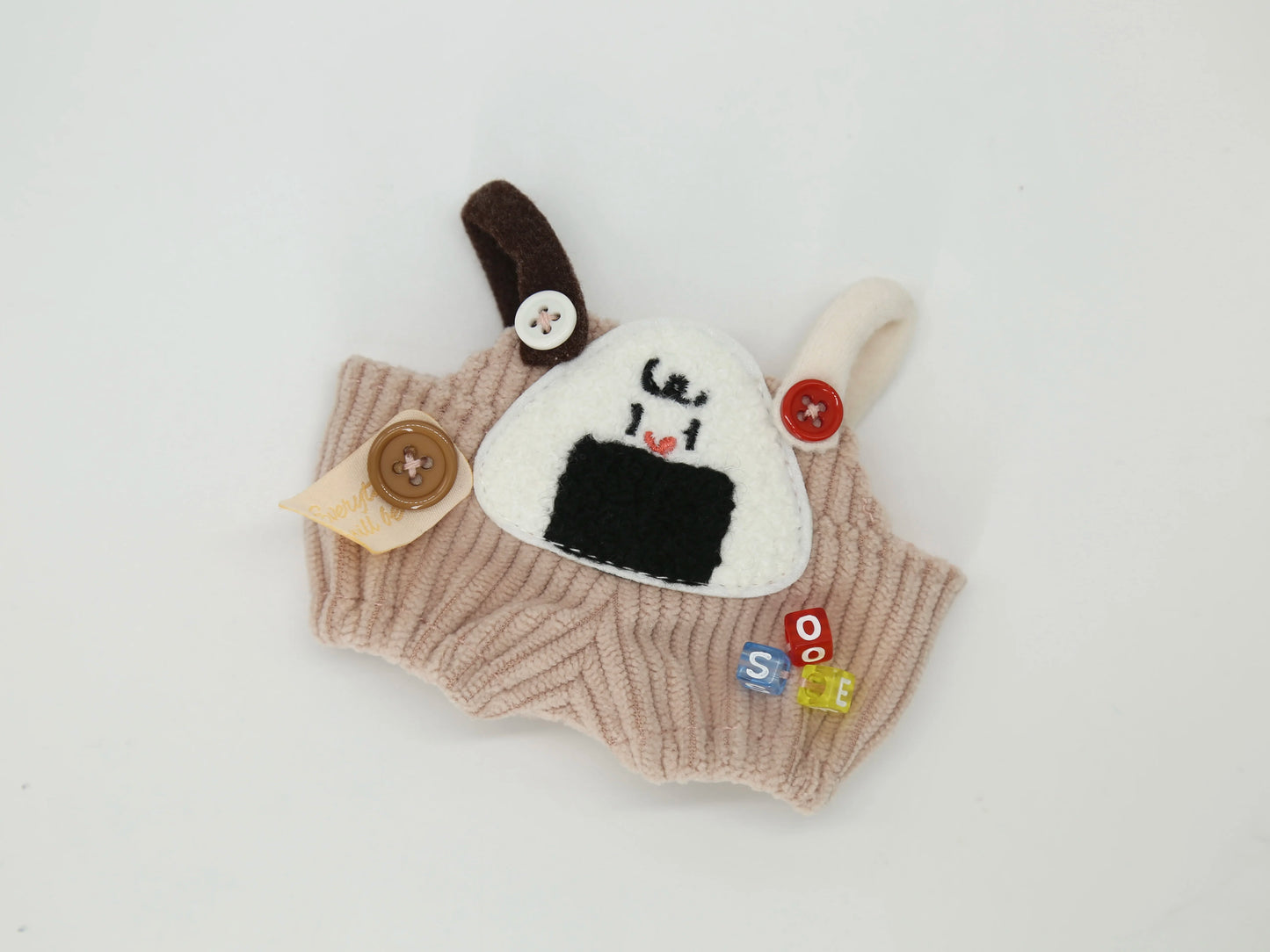 17cm Cute Mini Plush Doll'S Clothes Outfit Accessories Labubu Idol Dolls Donut Overalls Clothing DIY Kid Gift Strap Labubu Pants