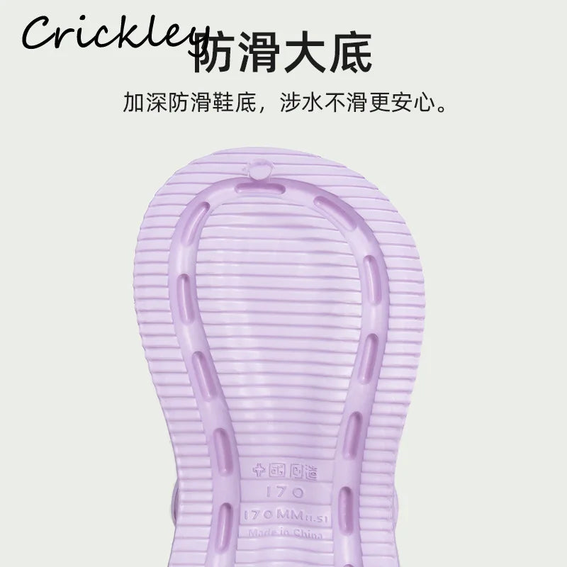 Summer Solid Girls Slippers EVA Soft Anti Slip Platform Kids Clogs Shoes Waterproof Hollow Out Garden Beach Children Slippers