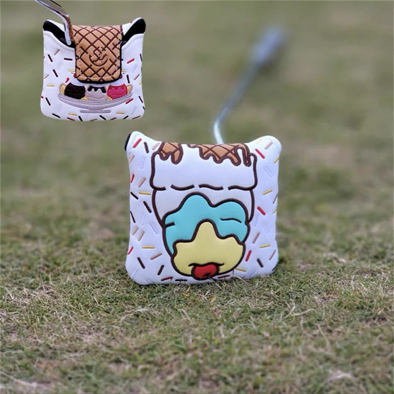 Ice Cream Design Golf Club #1 #3 #5 Wood Headcovers Driver Fairway Woods Cover PU Leather Head Covers
