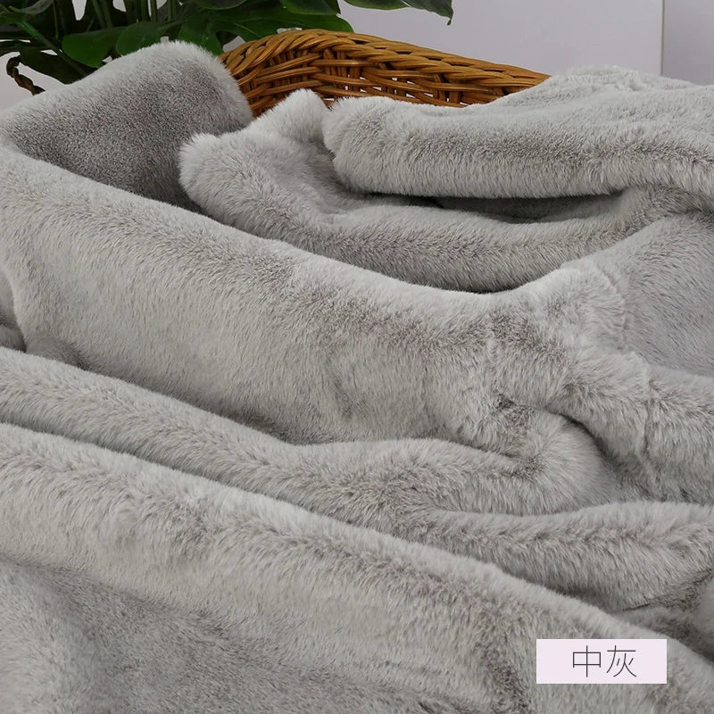 Imitation Rex Rabbit Plush Fabric by Meters for Needlework Clothes Toys Pillowcases Diy Sewing Soft Warm Thick Smooth Fur Cloth