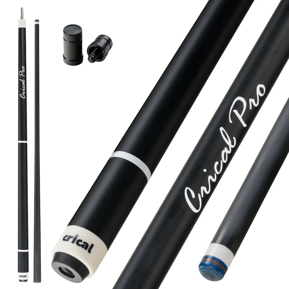 CRICAL CL-PRO Carbon Fiber Pool Cue Stick With 12.5mm Tip 3 * 8/8 Joint Pin Low Deflection for Professional 1/2 Billiard Cue