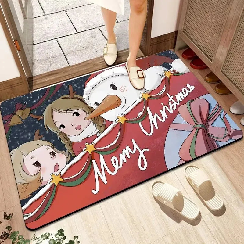 2024 Halloween Pumpkin Carpet Bedroom Bathroom Floor Mats Decorative Halloween Floor Mats Christmas Mats Christmas Decorations