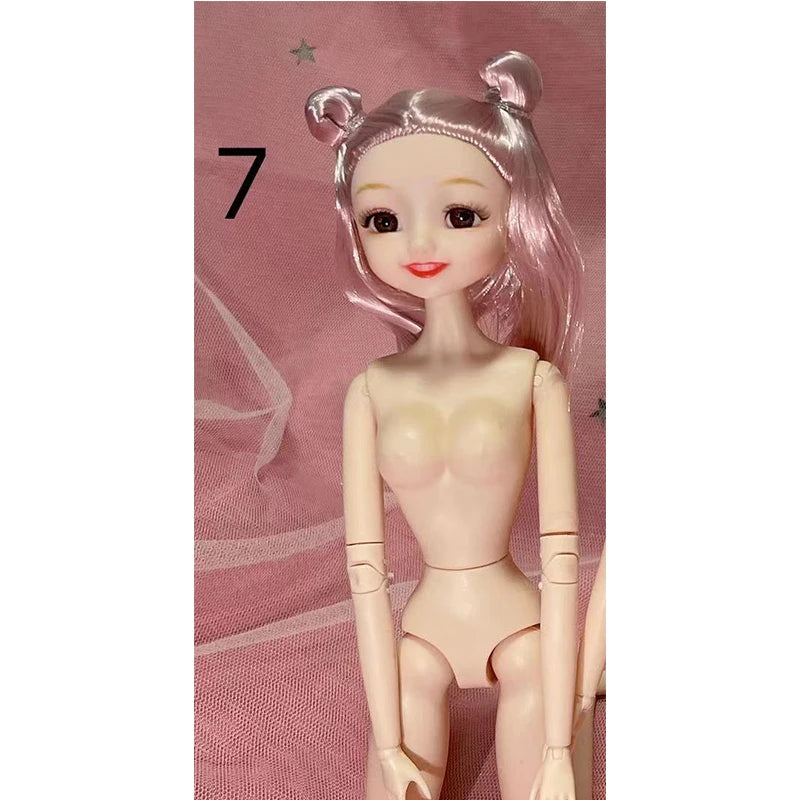 30cm Fashion Girls Princess Doll Barbi Doll 28 Joints Moveable Doll Model Smiley Doll Toy for Girls Gift