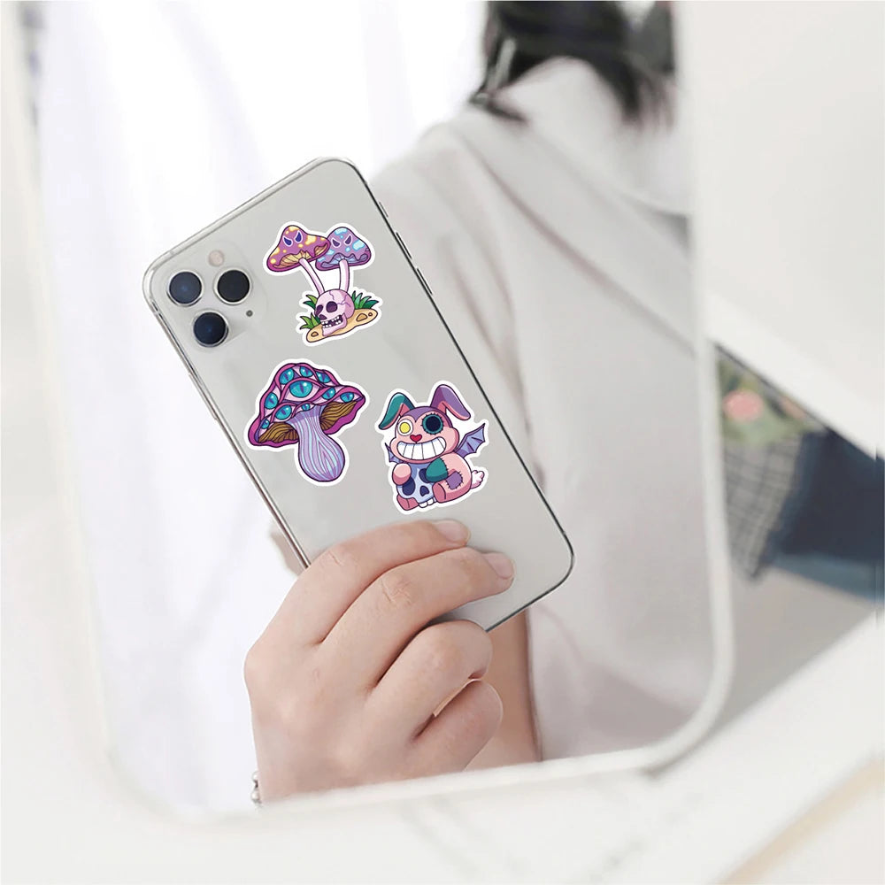 10/30/50/100pcs Cute Gothic Artistic Horror Halloween Stickers Cartoon Decal Laptop Phone Luggage Funny Cool Sticker for Kid Toy