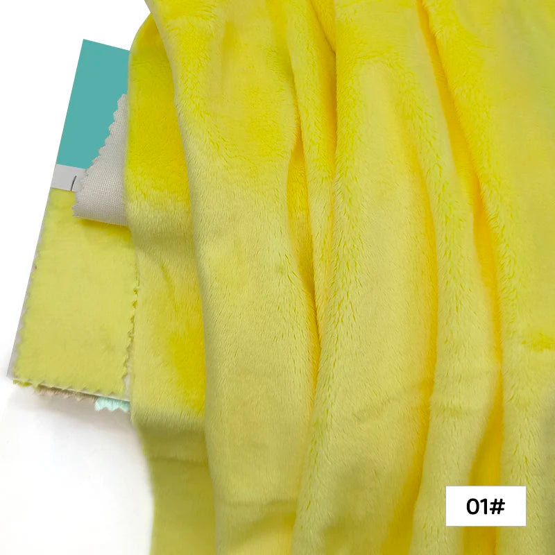 Plush Fabric 5mm Pile Length 100 Polyester 100 Colors Can Be Choose Hair Material for Popular Cotton Dolls DIY Handmade Fabric