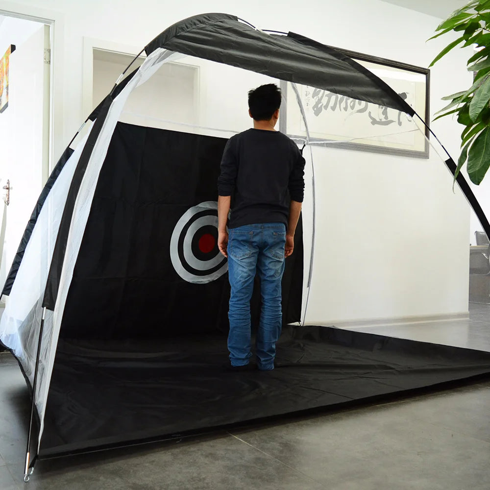 Foldable Golf Practice Net Indoor Outdoor Tent Garden Grassland Golf Hitting Cage Training Aid Trainer Golf Sports Equipment