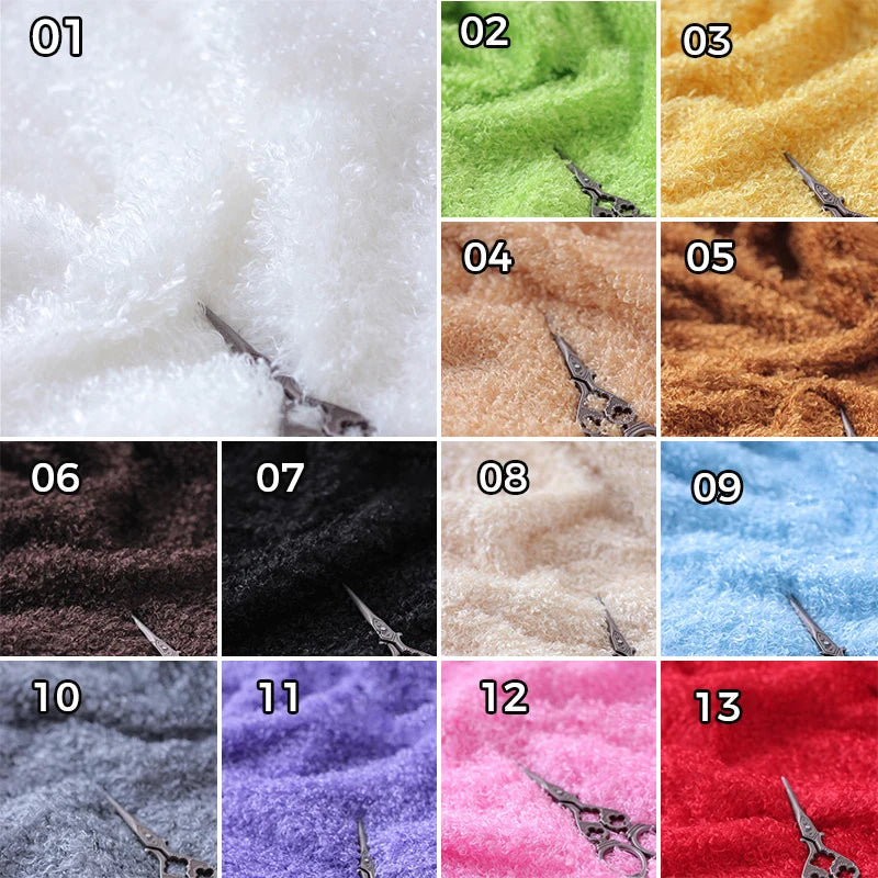 100*160cm Curly Teddy Faux Fur Fabric Furry Fluffy Plush Soft Fleece Fabric Diy Doll Garment Display Background Craft Material