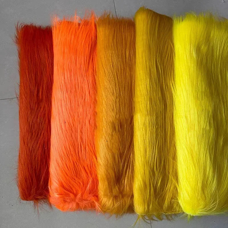 White Long Fur Long Hair Plush Fabric Fur by the Meter for Clothes Upholstery Toys Coats Doll Sewing Soft Green Faux Fur Cloth