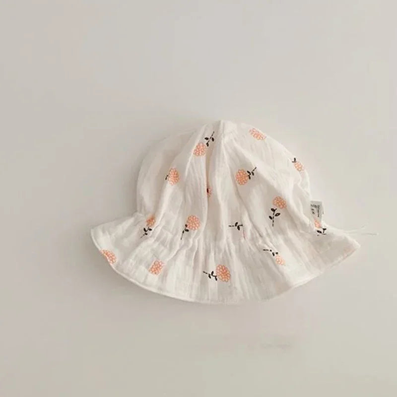 Korea Style Baby Hat Summer Newborn Baby Bucket Hat Kids Sun Hats Kids Cap Children Panama Cap Outdoor Travel Beach Cap 1PC