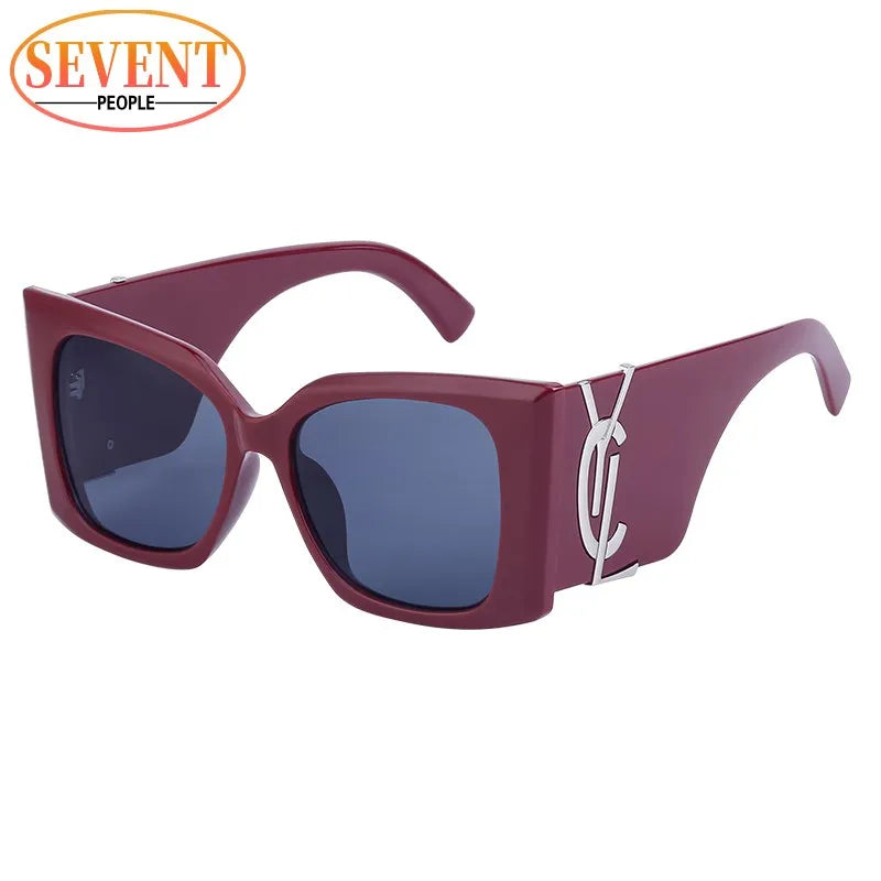Oversized Cat Eye Sunglasses Women 2025 Luxury Brand Designer Fashion Square Sun Glasses for Female New Trend Big Frame Sunglass