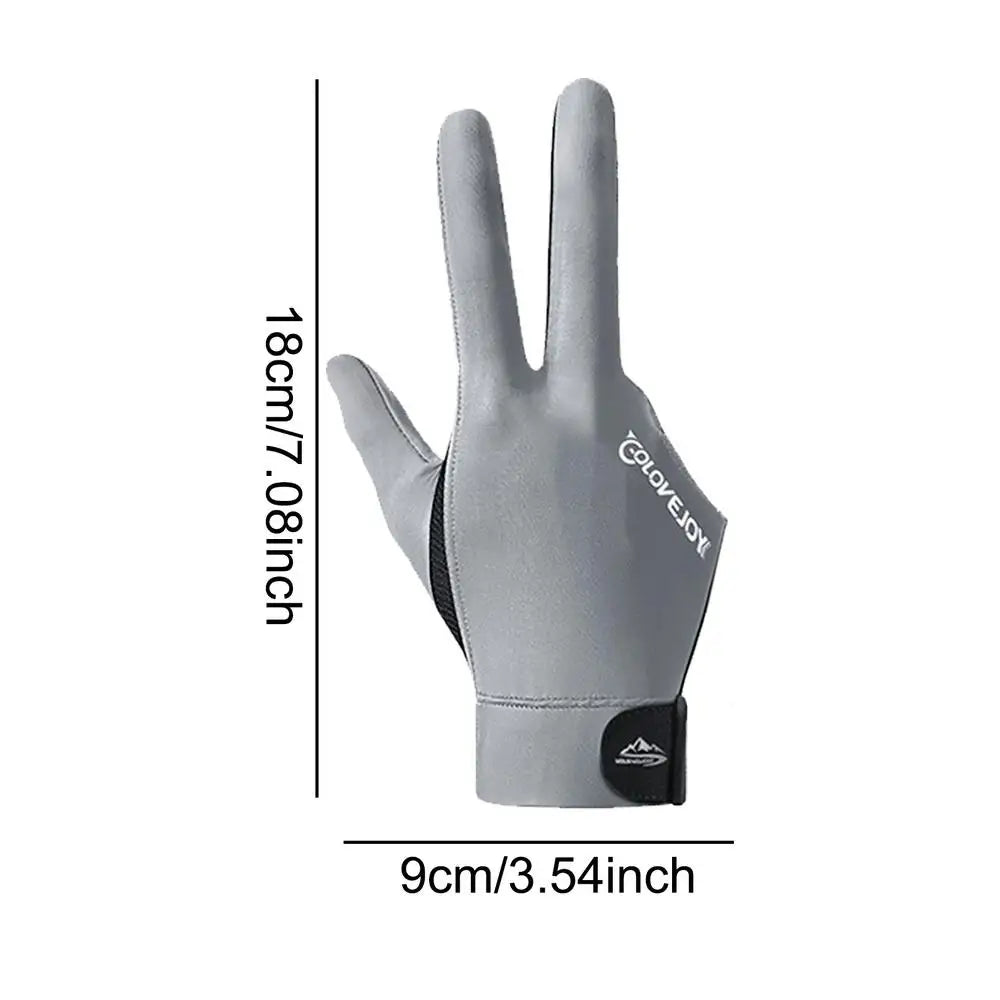 Billiards Glove Left Right Hand 3 Finger Snooker Billiard Glove Non Slip Stickers Elastic Billiard Training Gloves Accessories