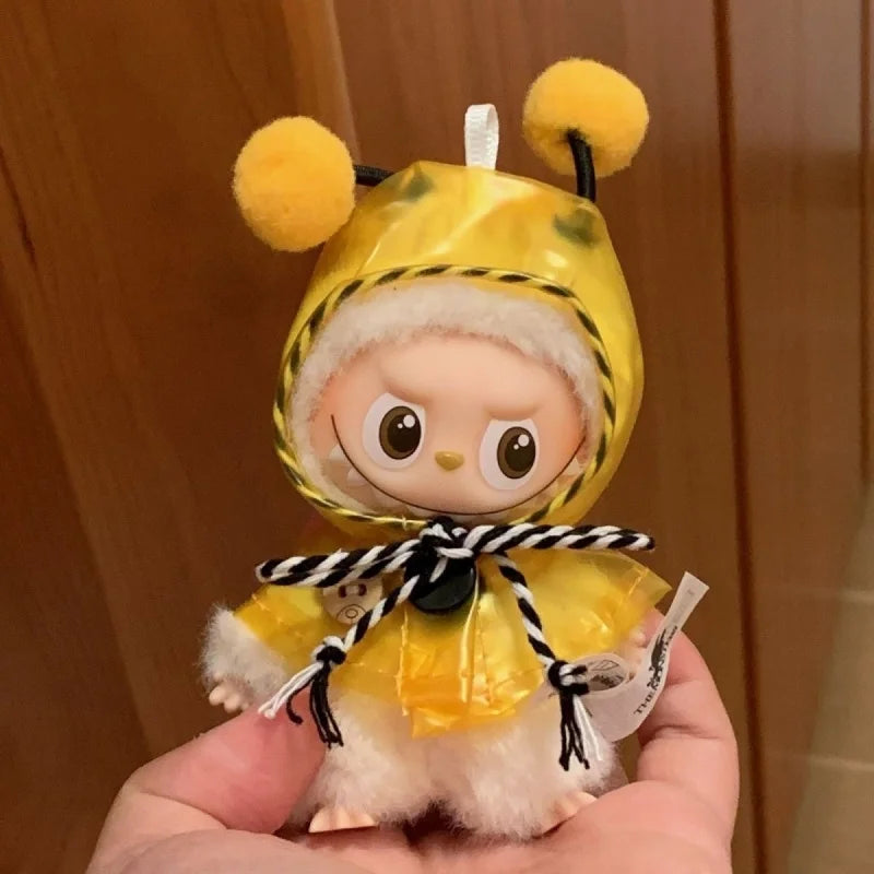 For Labubu 4.0 the Monsters Pin for Love Series Cute Mini Raincoats Waterproof Outfit for Labubu V4 Doll Clothes Accessories