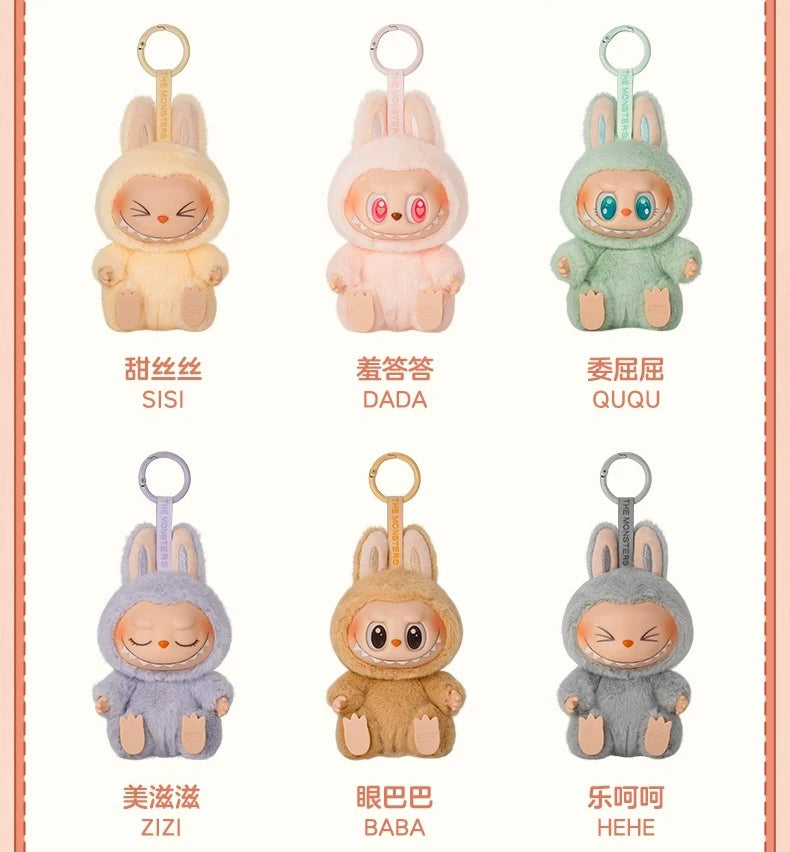Genuine Popmart Labubu Exciting Macarons Vinyl Series Blind Box Sit Anime Kawaii Figure Room Decoration Customized Toy Kid Gift