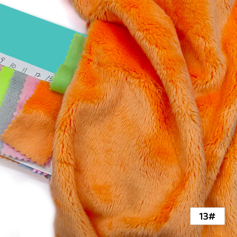 Plush Fabric 5mm Pile Length 100 Polyester 100 Colors Can Be Choose Hair Material for Popular Cotton Dolls DIY Handmade Fabric
