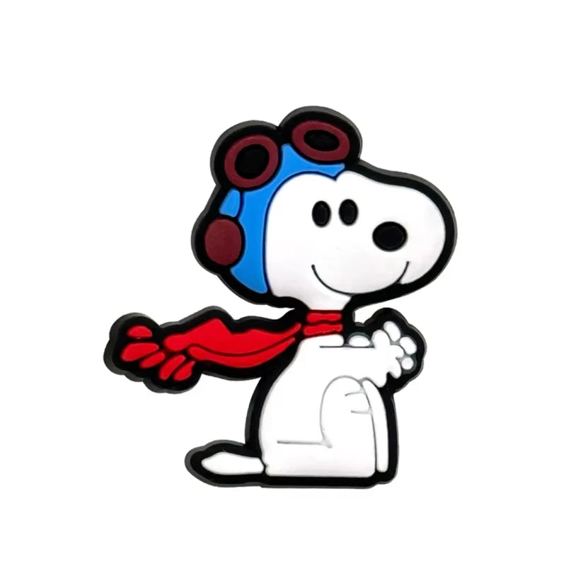 MINISO Whimsical Snoopy Cartoon Shoe Charms Decorative Accessories for Clogs and Sandals - Anime Inspired DIY Craft Accessories
