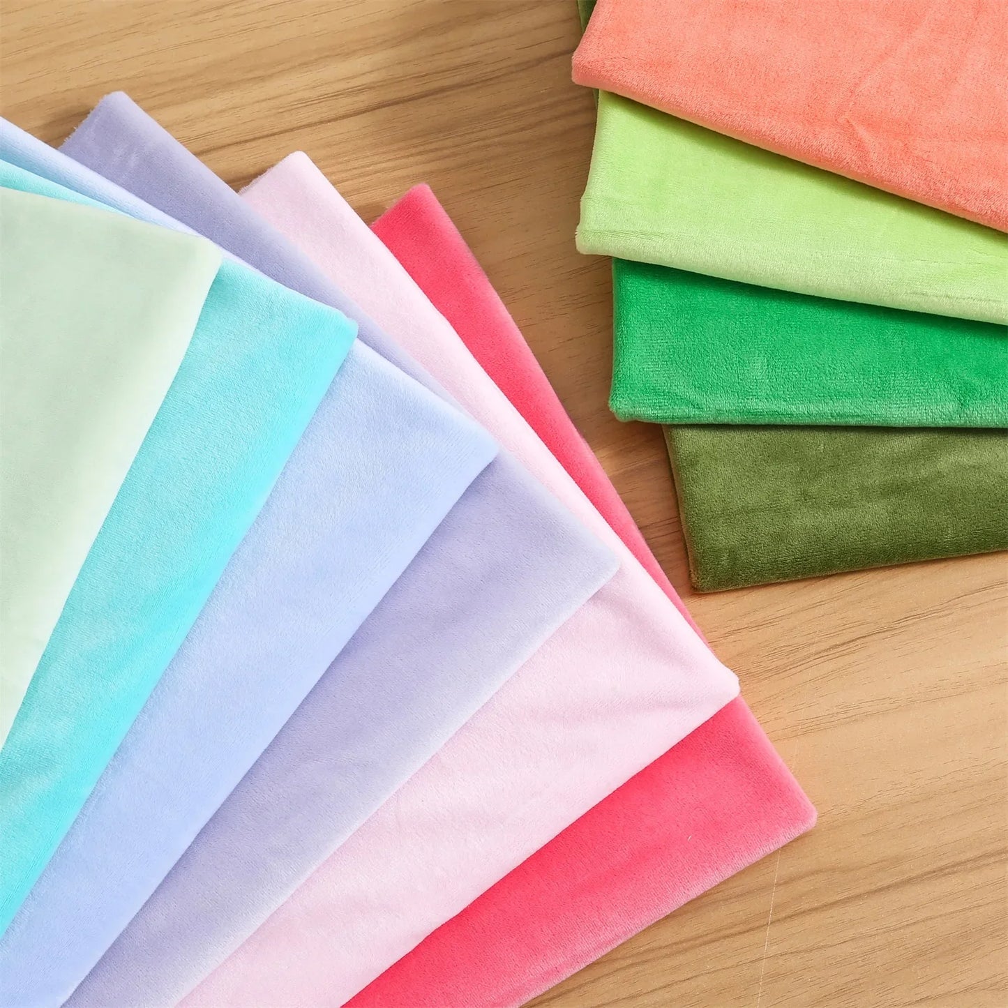 50CM* 50CM Crystal Super Soft Fluff Length 1mm Short Plush Fabric Doll Pillow Cover Blanket Pet Nest Bedding DIY Clothing Fabric