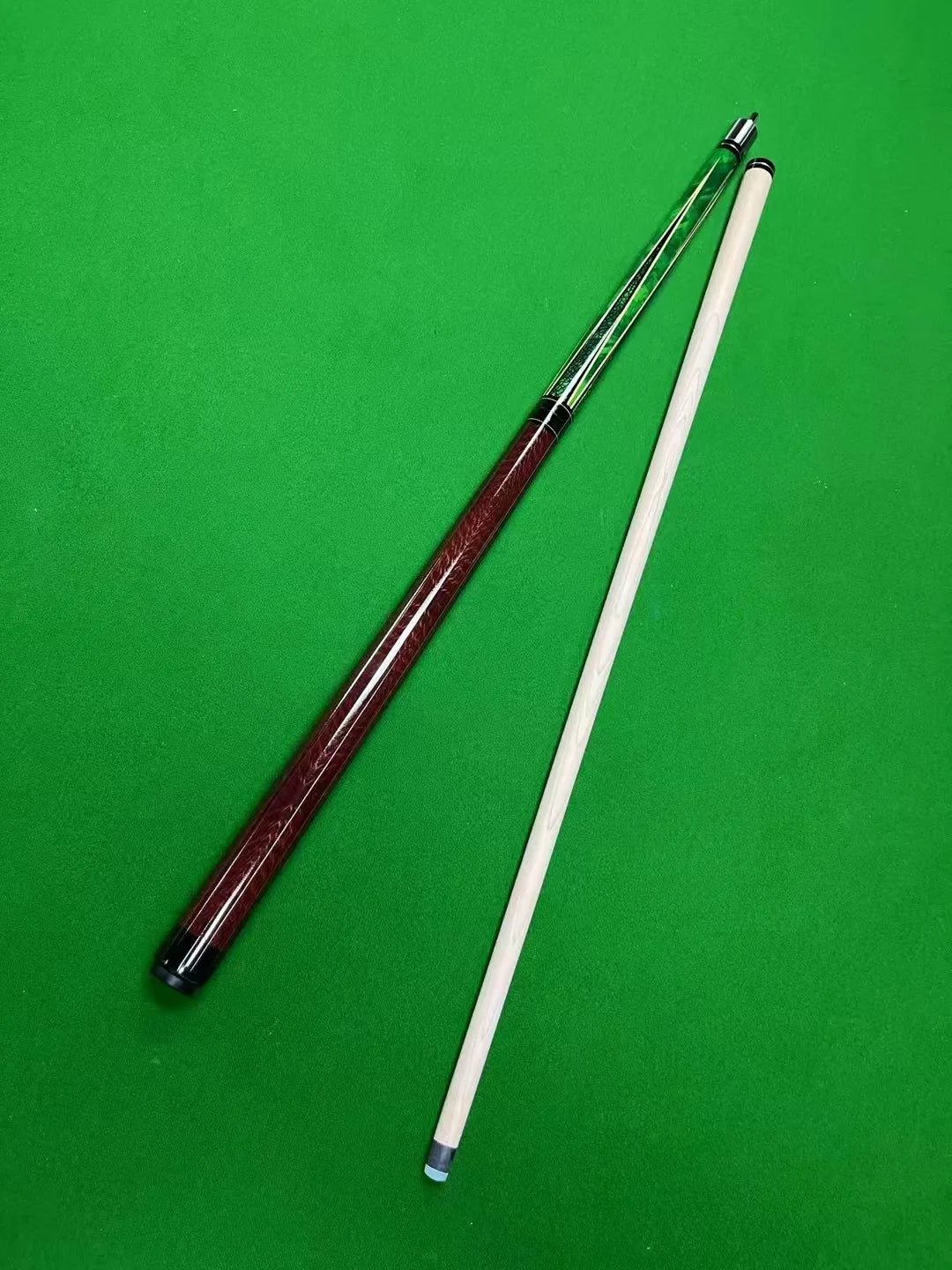 13.5mm Maple Wood Blue Color 3-Piece Pounch Break Jump Pool Billiard Cue Stick for Pool Game Adult Starters Woman Man