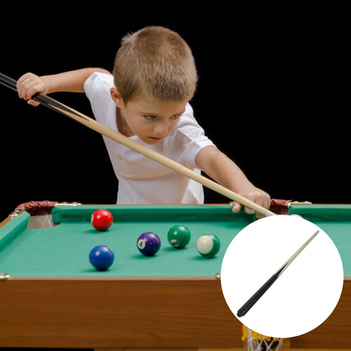 Billiard Pool Cue Kids Wood Pool Cue Stick Childs Mini Cue Stick Short Kids Pool Cue Sticks for Competition Training Club