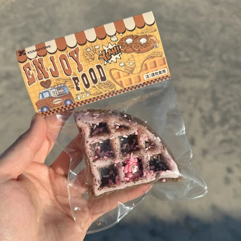 Squishy Food Creative Kids Fidget Toy Simulation Exquisite Waffle Bread Toast Donuts Slow Rising Squeeze Stress Relief Toys