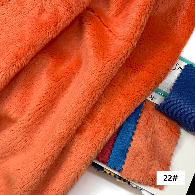 Plush Fabric 5mm Pile Length 100 Polyester 100 Colors Can Be Choose Hair Material for Popular Cotton Dolls DIY Handmade Fabric