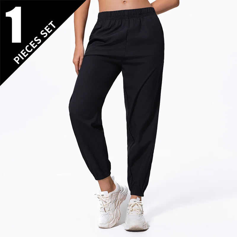 1/2 Piece Women's Casual Sports Pants Black Pocket Pants Running Fitness Slimming Ankle Pants Multi-Size Teen 9 Sub-Library