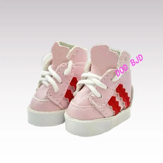 Labubu Shoes (4*1.8cm) Doll Sneakers ,For 17cm Macaron Plush and 15cm EXO Cotton Doll and 1/6 BJD Doll Clothes Shoe Accessoires