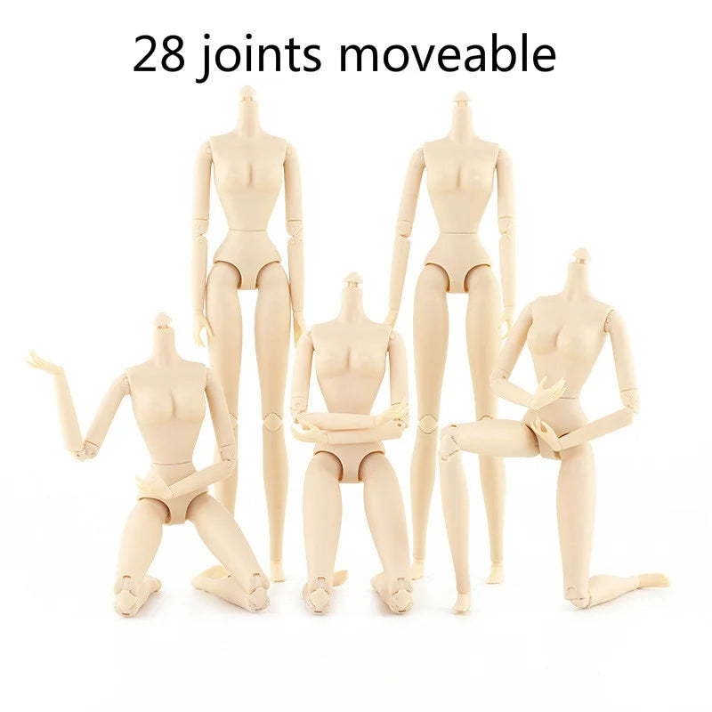 30cm Fashion Girls Princess Doll Barbi Doll 28 Joints Moveable Doll Model Smiley Doll Toy for Girls Gift