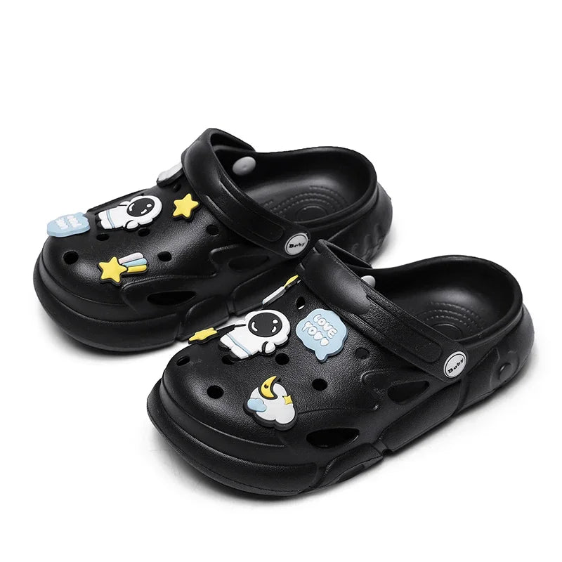 2023 New Girls Clogs Children Sandals 6-12 Years Kids Casual Summer Shoes Sports Soft Thick Sole Slippers for Girl