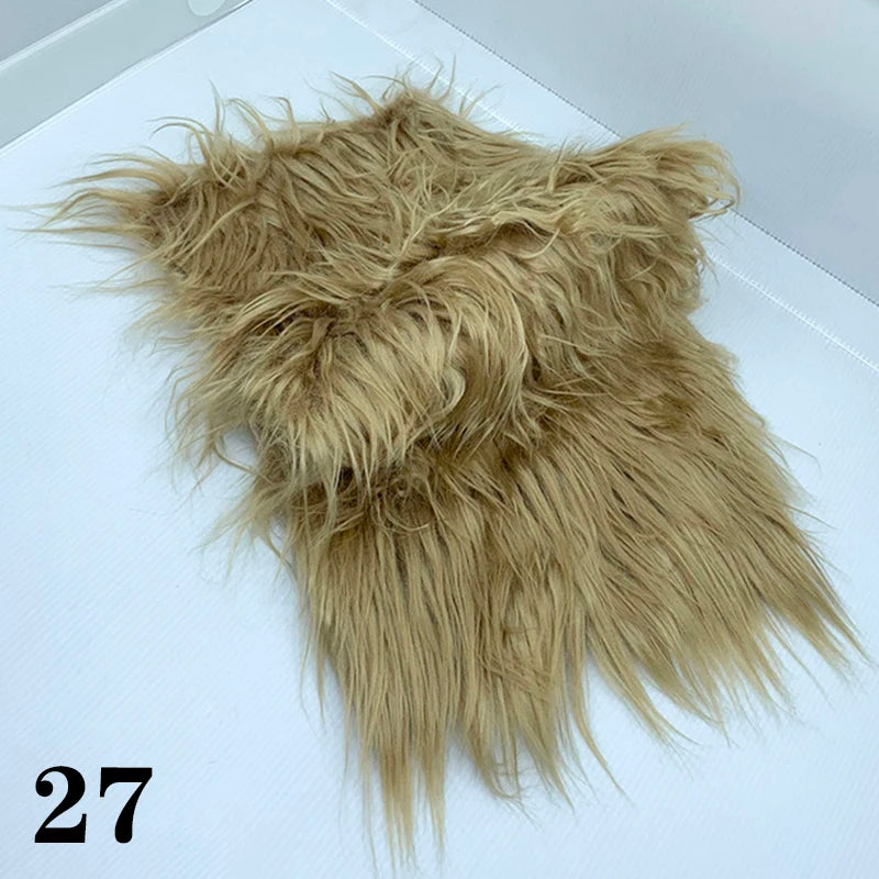 25x45cm Long Hair Faux Fur Fabric for DIY Dolls Hair Beard Craft Making Material Patchwork Garment Sewing Accessories