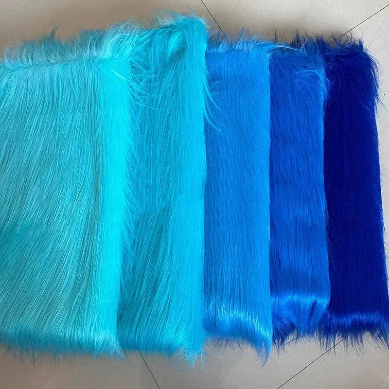 White Long Fur Long Hair Plush Fabric Fur by the Meter for Clothes Upholstery Toys Coats Doll Sewing Soft Green Faux Fur Cloth