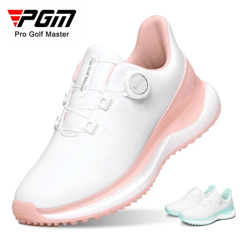 PGM Women's Golf Shoes Summer Waterproof High Elasticity Cushioning and Height Increasing Outdoor Sports Sneakers XZ435