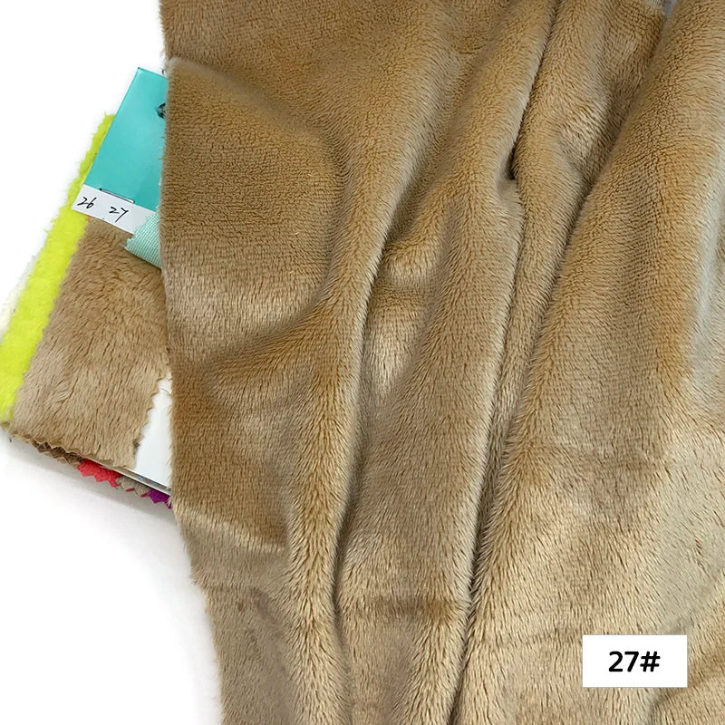 Plush Fabric 5mm Pile Length 100 Polyester 100 Colors Can Be Choose Hair Material for Popular Cotton Dolls DIY Handmade Fabric
