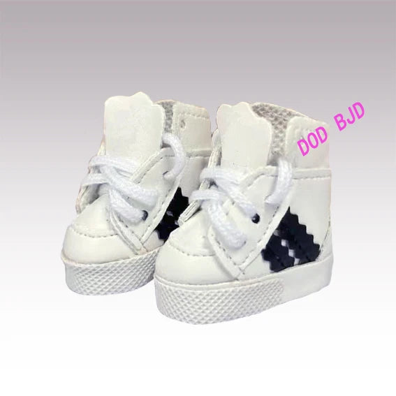 Labubu Shoes (4*1.8cm) Doll Sneakers ,For 17cm Macaron Plush and 15cm EXO Cotton Doll and 1/6 BJD Doll Clothes Shoe Accessoires