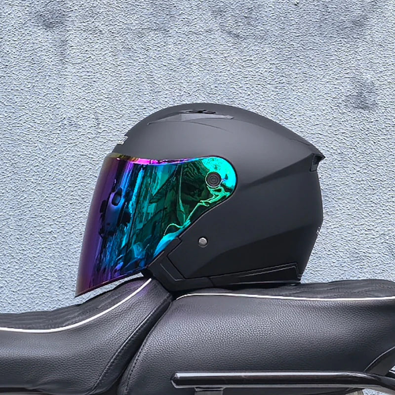 Genuine JieKai Motorcycle Helmet Unisex Scooter Motos Helmets Casco Capacete With Dual Lens